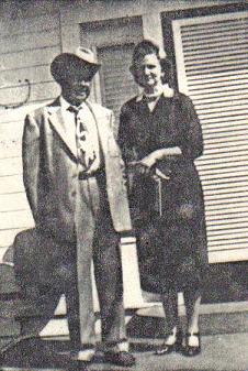 Shorty and Anne Gore in front of their Farm House.