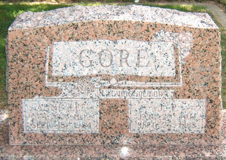 Anne Lee Gore's grave.