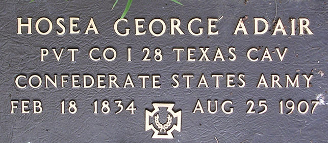 Tombstone of Hosea George Adair