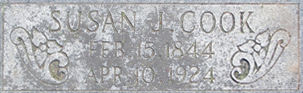 Second tombstone for Susan J. Cook