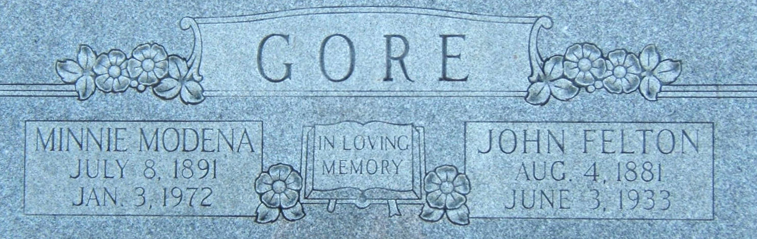 Tombstone of John Felton Gore