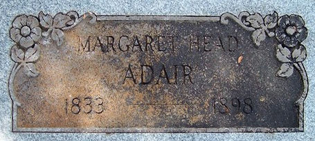 Tombstone of Margaret Head Adair