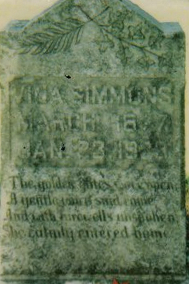 Tombstone of Melvina Simmons