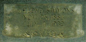 Tombstone of William Floyd Simmons